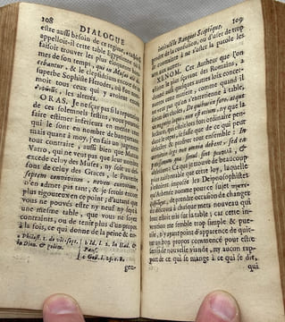 Cinq dialogues faits à l'imitation des anciens. I. De la Philosophie Sceptique. II. Le Banquet Sceptique. III. De la Vie privée. IV. Des rares & ...