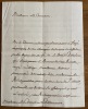2 Lettres autographes signées sur la succession du bailli de Sade. [finances du Marquis de Sade et de sa tante] Bruno-Marie de Foresta (1735-1818), ...