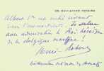 Lettre autographe signée. Henri-Robert (1863-1936), avocat, historien, membre de l'Académie Française.
