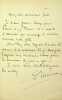 Lettre autographe signée. Jean Rameau (1858-1942), poète, romancier, membre des Hydropathes.