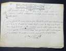 Pièce autographe signée. Raimond Arlot (?-ap.1708), docteur de la faculté de Montpellier, conseiller du roi, premier médecin de Mademoiselle [i.e.] ...