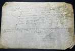 Pièce signée avec note autographe. Barthélémy Baralis (av.1600-ap.1665), conseiller et médecin ordinaire du roi, président de jury pour la thèse de ...