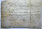 Pièce signée avec note autographe. Pierre Beral (ca.1555-1633), chirurgien et opérateur ordinaire du roi, conseiller et lieutenant de Sa Majesté en ...
