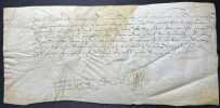 Pièce signée avec note autographe. Pierre Beral (ca.1555-1633), chirurgien et opérateur ordinaire du roi,Jean de Bere ou Béré (XVIe), médecin ...
