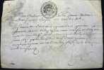 Pièce signée. Jean Boudin (1660?-1728), médecin, docteur de la faculté de médecine de Paris en 1683, médecin du roi, premier médecin de Monseigneur ...