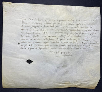 Pièce autographe signée