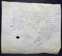 Pièce autographe signée