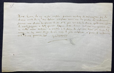 Pièce autographe signée