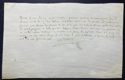 Pièce autographe signée