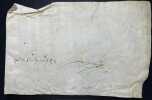 Pièce signée avec note autographe. Jean Delorme (1547?-1637), médecin, docteur de l'université de Montpellier en 1577, médecin du duc de Lorraine ...