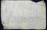 Pièce signée avec note autographe. Jean Delorme (1547?-1637), médecin, docteur de l'université de Montpellier en 1577, médecin du duc de Lorraine ...