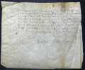 Pièce signée. Balthazar Fabry (?-1584?), médecin ordinaire des rois Henri II (et ses enfants), François II, Charles IX et Henri III, médecin ordinaire ...