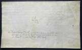 Pièce signée. Nicolas Flory (?-av.1611), chirurgien du roi, chirurgien ordonné au camp et armée du roi pour monseigneur le duc de Mayenne i.e. Charles ...