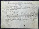 Pièce autographe signée. Philippe Hardouin de Saint Jacques (ca.1600-1677), docteur en médecine en 1624, doyen de la faculté de Paris en 1636 et 1637, ...