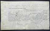 Pièce signée. François Monginot dit La Salle-Monginot (1569-1637), médecin ordinaire du roi Henri IV, protestant, natif de Langres, dont le fils fut ...