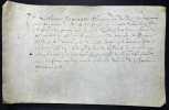 Pièce signée. Antoine Régnault (XVIe-av.1619), chirurgien ordinaire du roi, signataire du rapport d'autopsie d'Henri IV. Il est le père d'Antoine ...