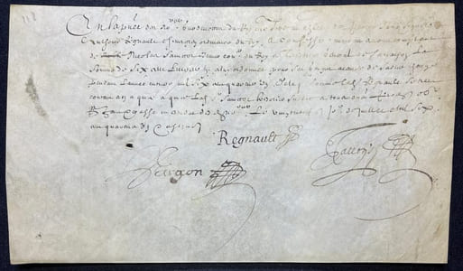 Pièce signée