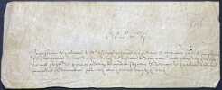 Pièce signée. Michel Vaterre (XVIe), premier médecin de « Monseigneur Fils de France », i.e. le duc d'Alençon, dauphin d'alors, conseiller et médecin ...
