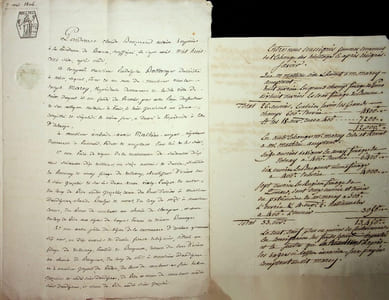 Manuscrit avec signatures autographes