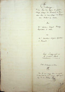 Manuscrit avec signatures autographes