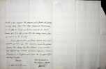 Lettre autographe signée à Pierre-Emmanuel de Casaux (1716-1778), président à mortier au Parlement de Bordeaux. Pierre-Juvenal Gallois (ca.1726-1789), ...