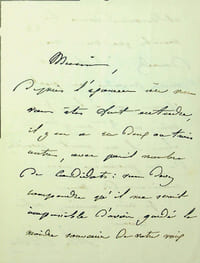 Lettre autographe signée