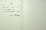Lettre autographe signée au compositeur Hector Berlioz. Adolphe Adam (1803-1856), compositeur.
