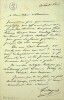Lettre autographe signée au compositeur Adolphe Adam. Edouard Mazères (1796-1866), écrivain, librettiste.