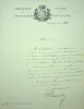 Lettre autographe signée au poète Emile Deschamps. Ovide de Rémilly (1800-1875), avocat, homme politique, maire de Versailles.