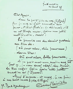 Lettre autographe signée