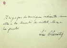 Pensée autographe signée. Léo Claretie (1862-1924), écrivain, journaliste.