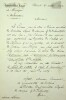Lettre signée à Ambroise Thomas. Daniel Auber (1782-1871), compositeur.