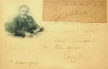 Lettre autographe signée à Paul Minssart. Edouard Colonne (1838-1910), violoniste, chef d'orchestre.