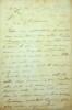 Lettre autographe signée. Oscar Comettant (1819-1898), compositeur, musicologue, voyageur.