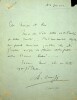 Lettre autographe signée à Henri Woollett. Marcel Ciampi (1891-1980), pianiste, professeur.