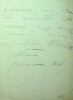 Lettre autographe signée à Henri Woollett. Spéranza Calo-Séailles (1885-1949), cantatrice et peintre grecque.