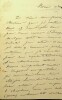 Lettre autographe signée. Laure Cinti-Damoreau (1801-1863), compositrice, soprano.
