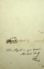 Pièce autographe signée avec portée musicale. Michele Folz (XIXe), compositeur italien (napolitain), flutiste virtuose, clarinettiste du roi de ...
