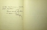 Lettre autographe signée au compositeur Léon Gatayes. Alexis-Joseph Pérignon (1806-1882), peintre.