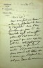 Lettre autographe signée au compositeur Léon Gatayes. Louis-Henri de Gueydon (1809-1886), vice-amiral, préfet maritime du 2e arrondissement (Brest), ...