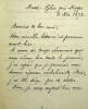 Lettre autographe signée au compositeur Léon Gatayes. Armand-Jean-Edouard Malais (XIXe), prêtre, curé de Martin-Eglise (Seine-Maritime, Normandie, à ...