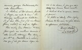Lettre autographe signée au compositeur Léon Gatayes. Armand-Jean-Edouard Malais (XIXe), prêtre, curé de Martin-Eglise (Seine-Maritime, Normandie, à ...