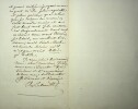 Lettre autographe signée. Alexandre Labrouste (1796-186), juriste, pédagogue, fameux directeur du collège Sainte-Barbe.