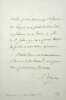 Lettre autographe signée au poète Emile Deschamps. Frédéric Baudry (1818-1885), philologue, bibliothécaire, traducteur des contes de Grimm, ami de ...