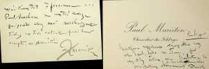 2 cartes autographes signées. Paul Mariéton (1862-1911), écrivain, chancelier du Félibrige.
