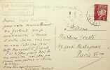 Lettre autographe signée à la cantatrice Madeleine Greslé. Théophile Briant (1891-1956), poète.