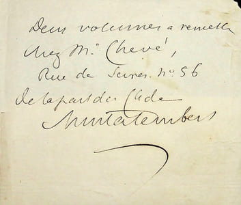 Lettre autographe signée