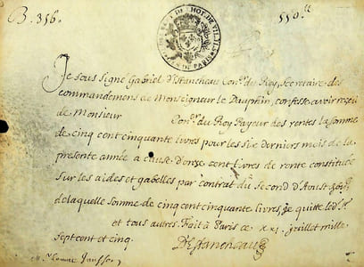Pièce signée