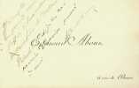 Carte autographe signée. Edmond About (1828-1885), écrivain.
