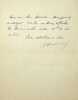 Lettre autographe signée à Maurice Duhamel. Henry Gauthier-Villars dit Willy (1859-1931), écrivain. 